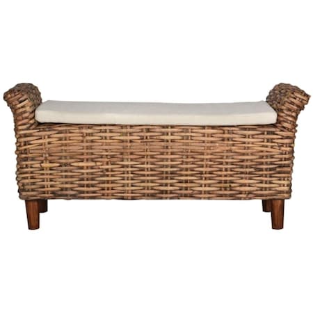 Safavieh Palermo Bench, Brown - 21.1 x 14.8 x 43.9 in. FOX6533A